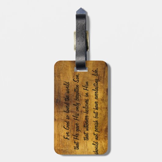 Voor God...John 3:16 Bagagelabel (Achterkant verticaal)