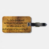 Voor God...John 3:16 Bagagelabel (Achterkant horizontaal)