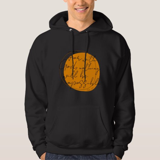 Voor God met zwart Hoodie (Voorkant)