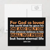 Voor God zo geliefd als de wereld Briefkaart (Voorkant / Achterkant)