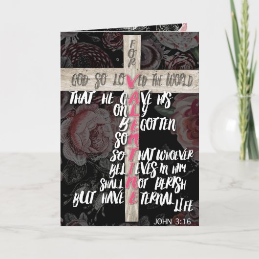 Voor God zo geliefd als de wereld Feestdagen Kaart (Voorkant)