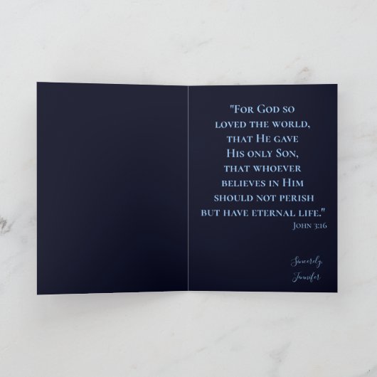 Voor God zo geliefd bij de wereld kerstkaart Kaart (Binnen)