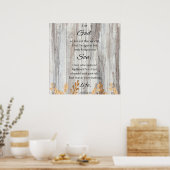 Voor God zo geliefd Motivatie Bijbelverse Poster (Keuken)