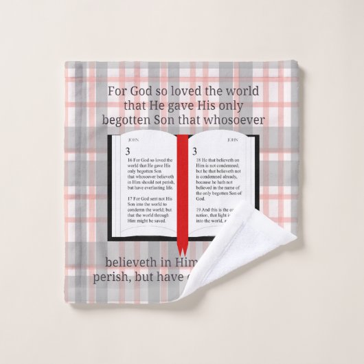 Voor God zo geliefd over de wereld Bad Handdoek (Wasdoekje)