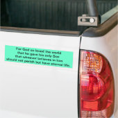 Voor God zo geliefd over de wereld Bumpersticker (Op Truck)