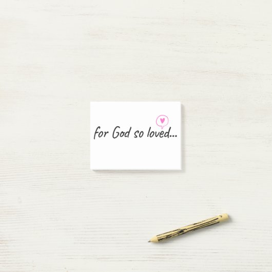 Voor God zo geliefd... Post-it® Notes (Op bureau)