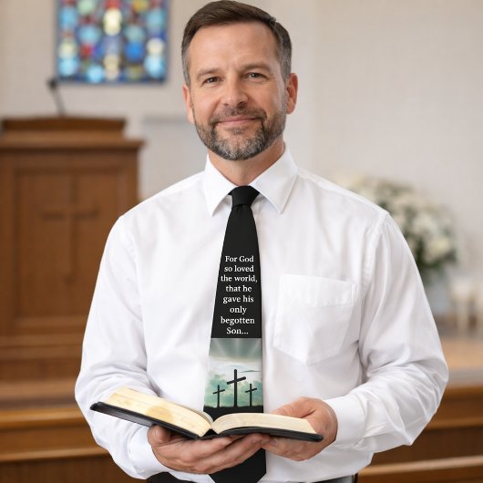 Voor God Zo Heeft De Wereld Lief Christelijk Kruis Stropdas