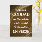 Voor Goddad Vaderdag Universe Thema Kaart (Gele Bloem)