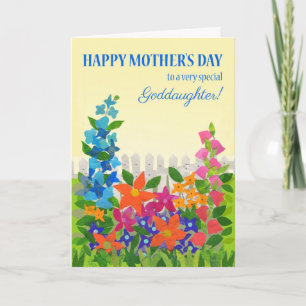 Voor Goddochter Moederdag Flower Garden Kaart