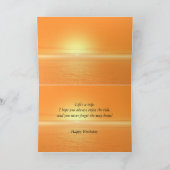 Voor Godfather, Motorcycle sunset verjaardagskaart Kaart (Binnen)