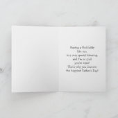 Voor Godfather op Vaderdag. Cute Teddy Bears Kaart (Binnen)