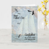 voor Godfather op Vaderdag Sailing the Zeeen Car Kaart (Gele Bloem)