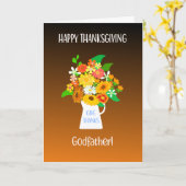 Voor Godfather Thanksgiving Bloemenboeket Kaart (Gele Bloem)