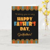 Voor Godfather Vaderdag Deco Style op Black Kaart (Gele Bloem)