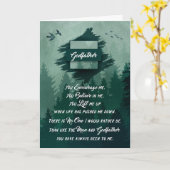 voor Godfather's Birthday Forest Green Woodland Kaart (Gele Bloem)