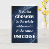 Voor Godma Moederdag Stellar Thema Kaart (Gele Bloem)