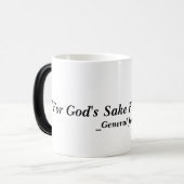 "Voor God's Sake Forward!" Magische Mok (Voorkant links)
