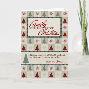 voor Godson Holiday kerstboomretro Theme Feestdagen Kaart