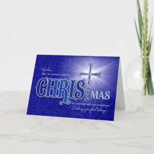 voor Godson Religieuze Kerstmis Christelijk Feestdagen Kaart