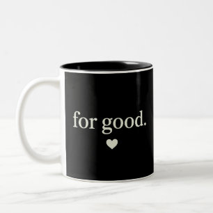 Voor goede minimalistische positieve citaat esthet tweekleurige koffiemok