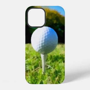 voor golfers golfbal en tee waterverf ontwerp iPhone 12 hoesje