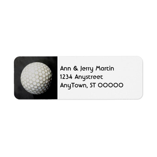 voor golfers return address label golf design (Voorkant)