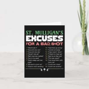 Voor golfers St.Mulligan's excuses voor een slecht Kaart