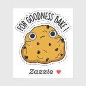 Voor Goodness Bake Funny Food Baking Pun Sticker (Vel)