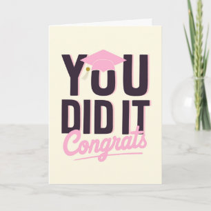 Voor Grad Je Hebt Het Gedaan Gefeliciteerd Vette R Kaart