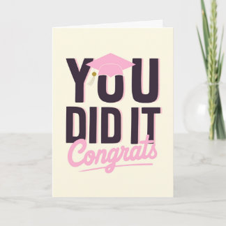 Voor Grad Je Hebt Het Gedaan Gefeliciteerd Vette R Kaart