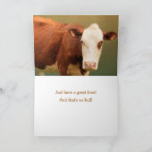 Voor Gramp Funny Koe Birthday Card Kaart (Binnen)