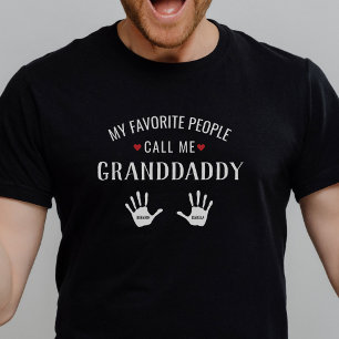 Voor GrandDad met 2 Grandchildren Names Personaliz T-shirt
