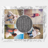voor Grandma 4 Fotonaam en berichtliefhebbend gehe Fleece Deken (Voorkant (Horizontaal))
