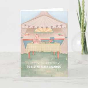 Voor Grandma Star Baker Bake Off Birthday Kaart