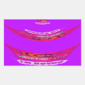 Voor grappig dat ik je mis... rechthoekige sticker (Voorkant)