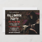 Voor Grim Reaper Halloween party Kaart (Voorkant)