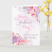 Voor grootmoeder, Happy Moederdag waterverf Kaart (Gele Bloem)