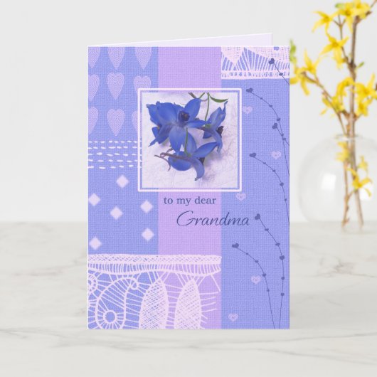 Voor grootmoeder op Moederdag lentevloeren Kaart (Gele Bloem)