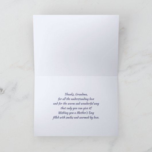 Voor Grootmoeder op Moederdag Wenskaart Kaart (Binnen)