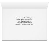 voor grootouders op de geboorte van een kleindocht (Binenzijde Horizontaal (Onderkant))