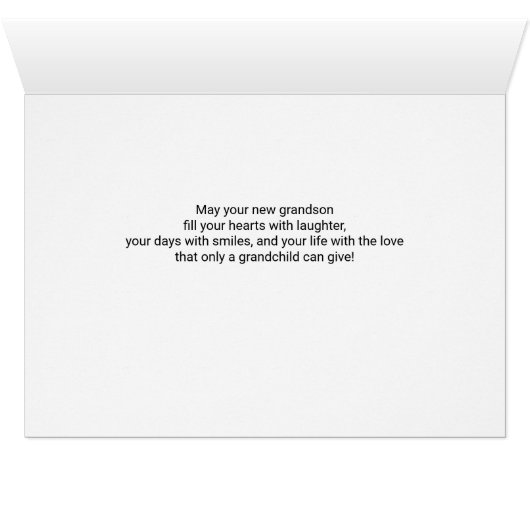 voor grootouders op de geboorte van een kleinzoon  (Binenzijde Horizontaal (Onderkant))