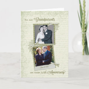 Voor grootouders op _de verjaardag-Aangepast toen& Kaart