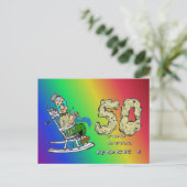 Voor haar 50e verjaardag Regenboog Ansichtkaart Briefkaart (Staand voorkant)