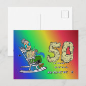 Voor haar 50e verjaardag Regenboog Ansichtkaart Briefkaart (Voorkant / Achterkant)