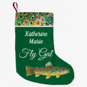 Voor haar bruine forel vliegen kleine kerstsok (Voorkant)