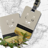 Voor haar een Chic Travel Bagagelabel met Monogram