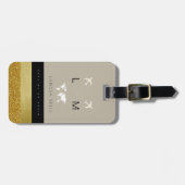 Voor haar een Chic Travel Bagagelabel met Monogram (Voorkant horizontaal)