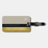 Voor haar een Chic Travel Bagagelabel met Monogram (Achterkant horizontaal)