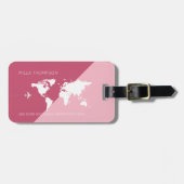 Voor haar een elegante, moderne & geometrische Tra Bagagelabel (Voorkant horizontaal)