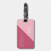 Voor haar een elegante, moderne & geometrische Tra Bagagelabel (Achterkant verticaal)